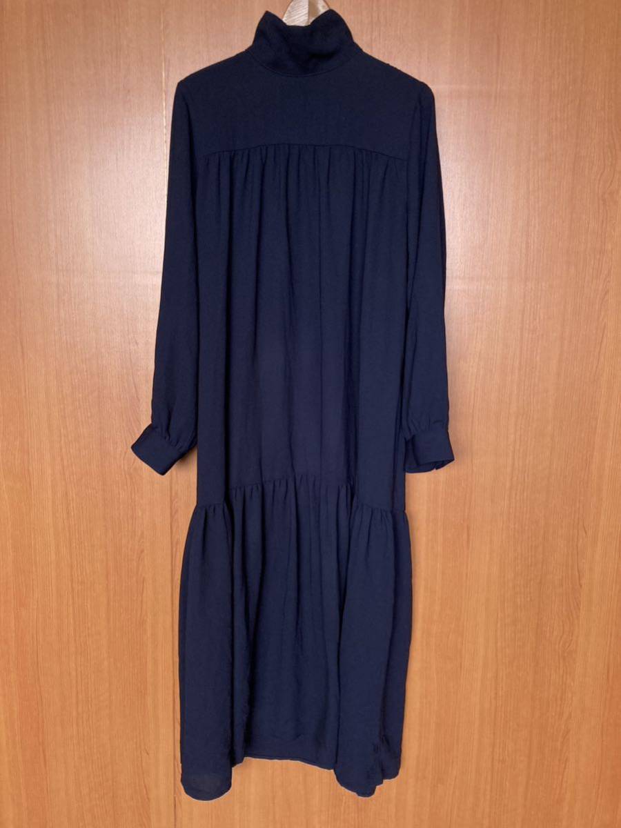  Nano Universe * beautiful goods high‐necked tia-do maxi One-piece free size navy ... material . wrinkle becoming no . travel optimum!