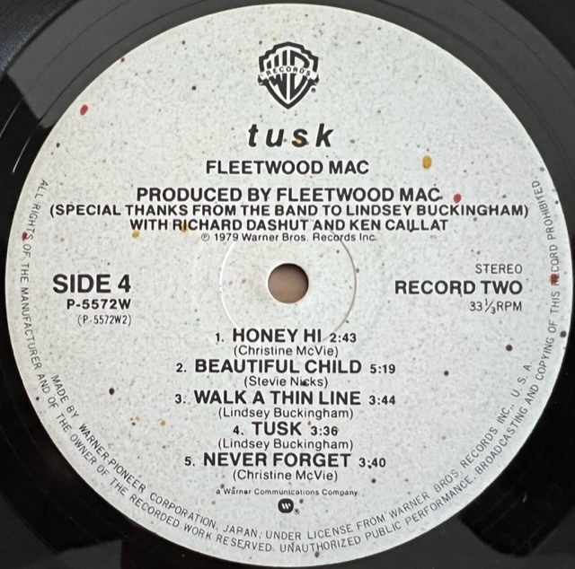 LP■ROCK/FLEETWOOD MAC/TUSK/WARNER P-5571~2W/国内79年ORIG 美品 完品/フリートウッド・マック/牙/黄金期三部作！最終章ロック人気盤_画像8