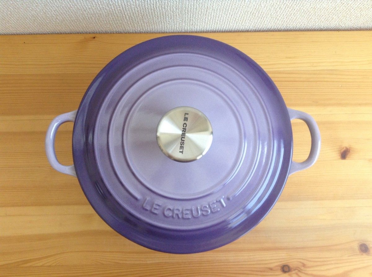 ルクルーゼ ココットロンド 20cm ブルーベルパープル□両手鍋 鋳物