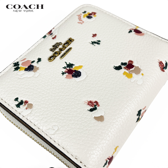 COACH コーチ 花柄 財布 二つ折り財布 ビフォルド ウォレット フローラル プリント C6001 マルチ レディース ブティックライン 新作 新品_画像5