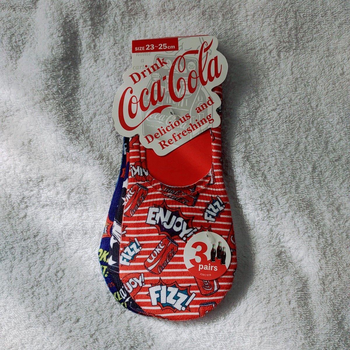 コカ・コーラ ソックス 3足組 × 2セット　23 ～ 25 cm　レディース　靴下　パンプス　フットカバー　組み合わせ変更可