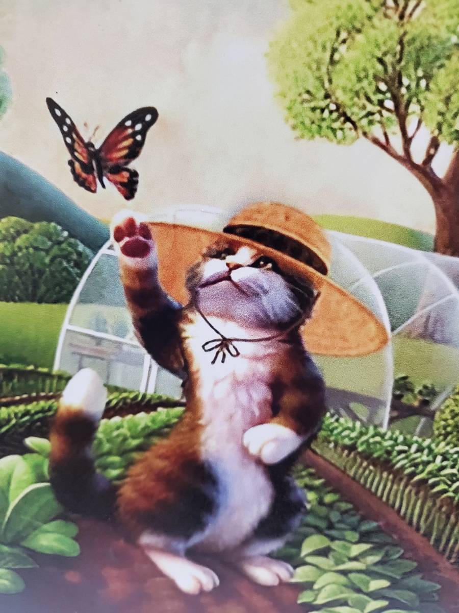 ブリキ看板 HANAKO レトロ 猫の看板 J17 茶トラ ガーデンオブジェ 自家菜園 シェア畑 ウェルカムボードの画像3