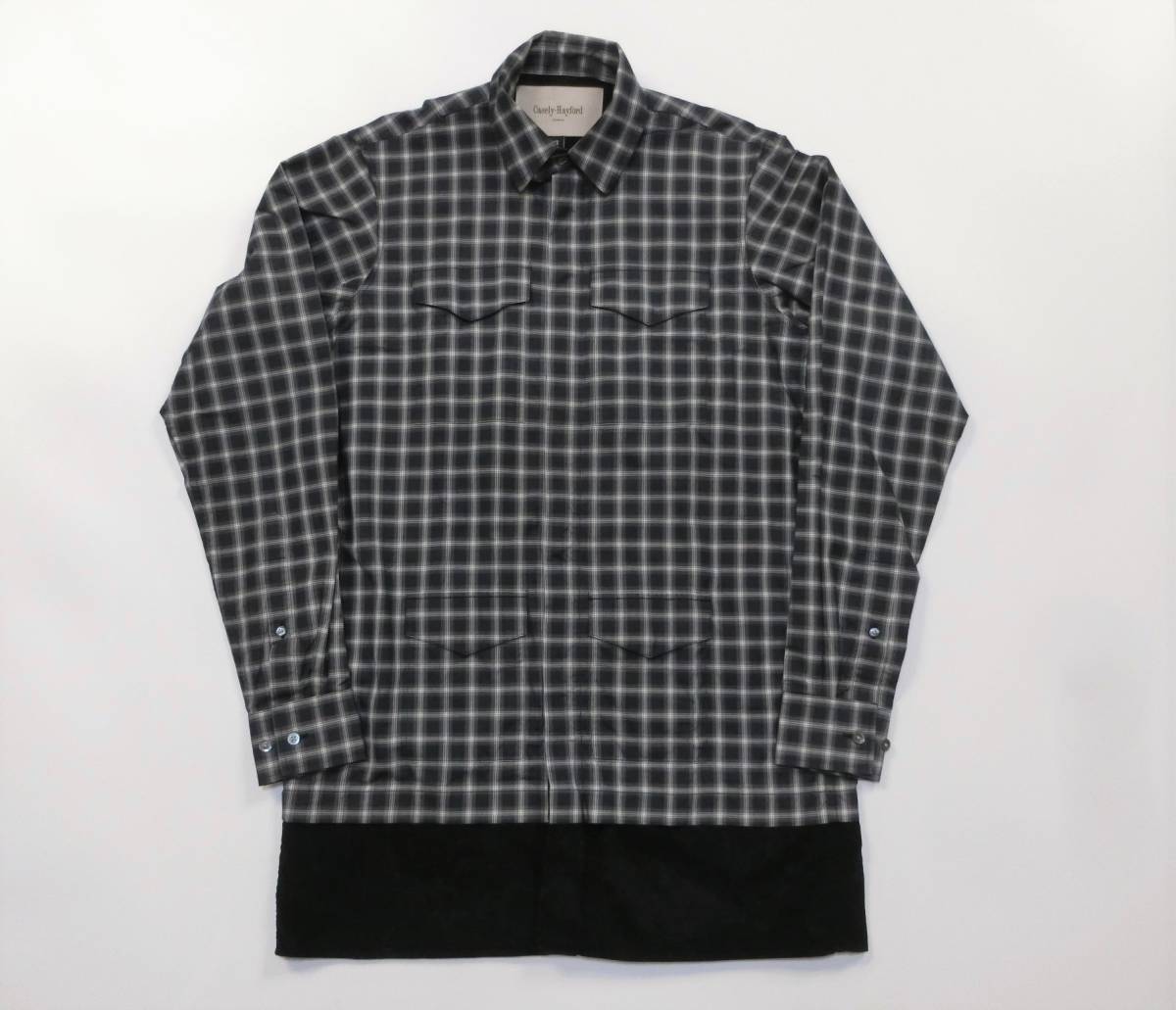 Casely-Hayford ケイスリーヘイフォード チェック ロングシャツジャケット XS