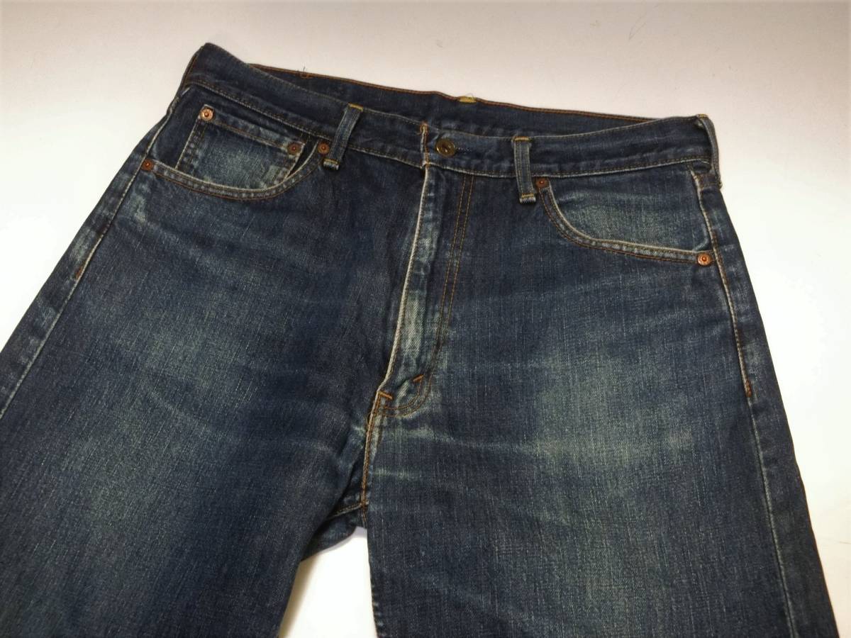 色落ち良 ひげ 90s 98年製？ 日本製 Levi's リーバイス 503 革パッチ レザーパッチ デニム ジーンズ W34/F100_画像7