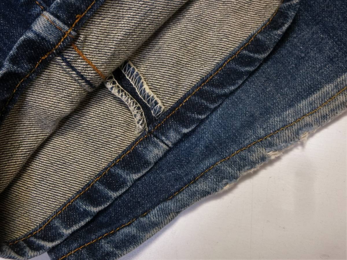 色落ち良 ひげ 90s 98年製？ 日本製 Levi's リーバイス 503 革パッチ レザーパッチ デニム ジーンズ W34/F100_画像6