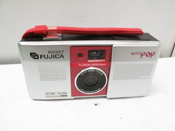 未使用 フジ / FUJIFUJI POCKET FUJICA AUTO POP ポケット フジカ オート ポップ レッド コンパクトフィルムカメラ_画像1