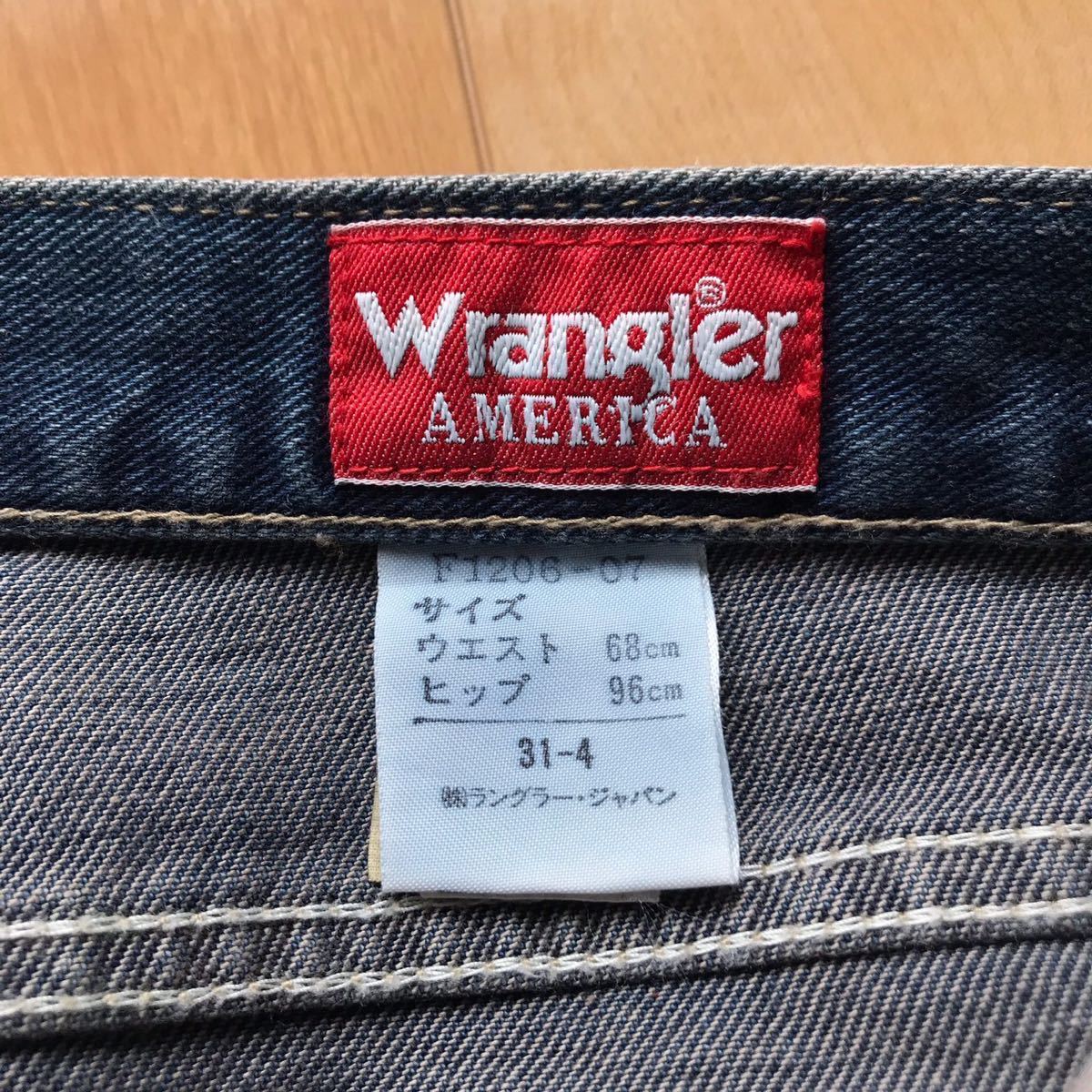  made in Japan Wrangler Denim pants pocket tag 538-1-57 wrangler indigo 