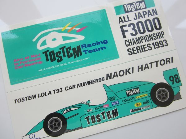 TOSTEM トステム Racing Team ALL JAPAN F3000 CHAMPIONSHIP SERIES 1993 ステッカー/デカール 自動車 バイク S46_画像2