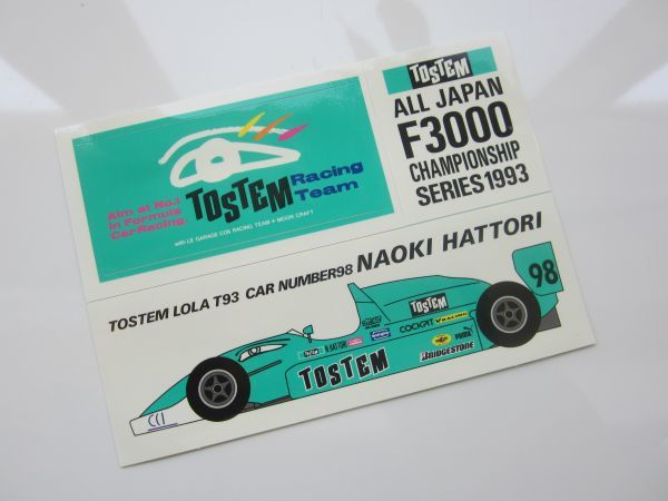 TOSTEM トステム Racing Team ALL JAPAN F3000 CHAMPIONSHIP SERIES 1993 ステッカー/デカール 自動車 バイク S46_画像1