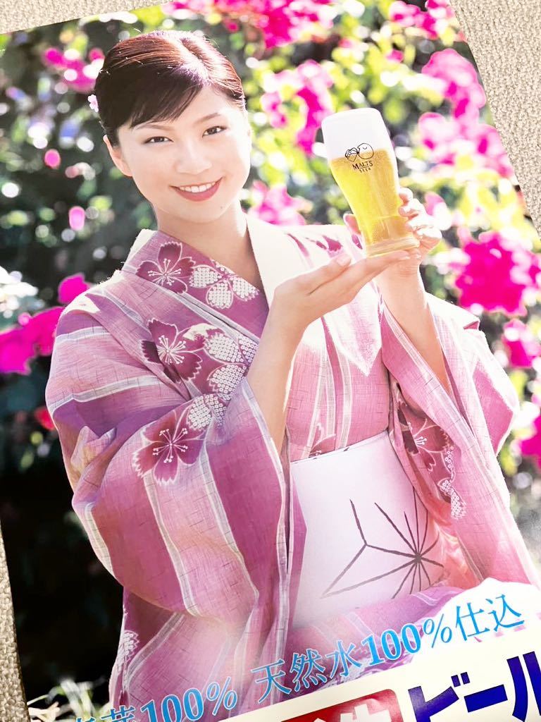  редкий Suntory morutsu. сырой пиво Yasuda Misako постер не использовался прекрасный женщина SUNTORY подлинная вещь предприятие реклама витрина для акция девушка 