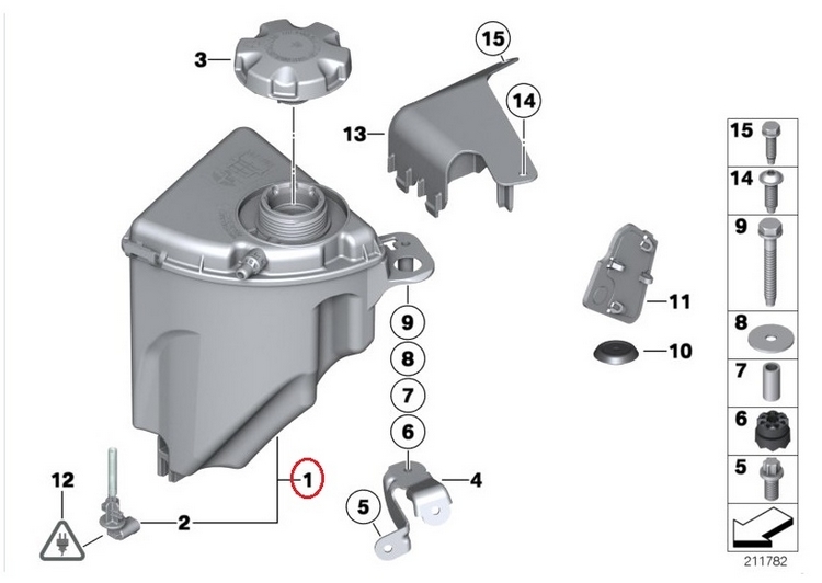 【純正品】 BMW F12 F13 F06 クーペ カブリオレ グランクーペ サブタンク ラジエターサブタンク 17137647283 新品_画像2