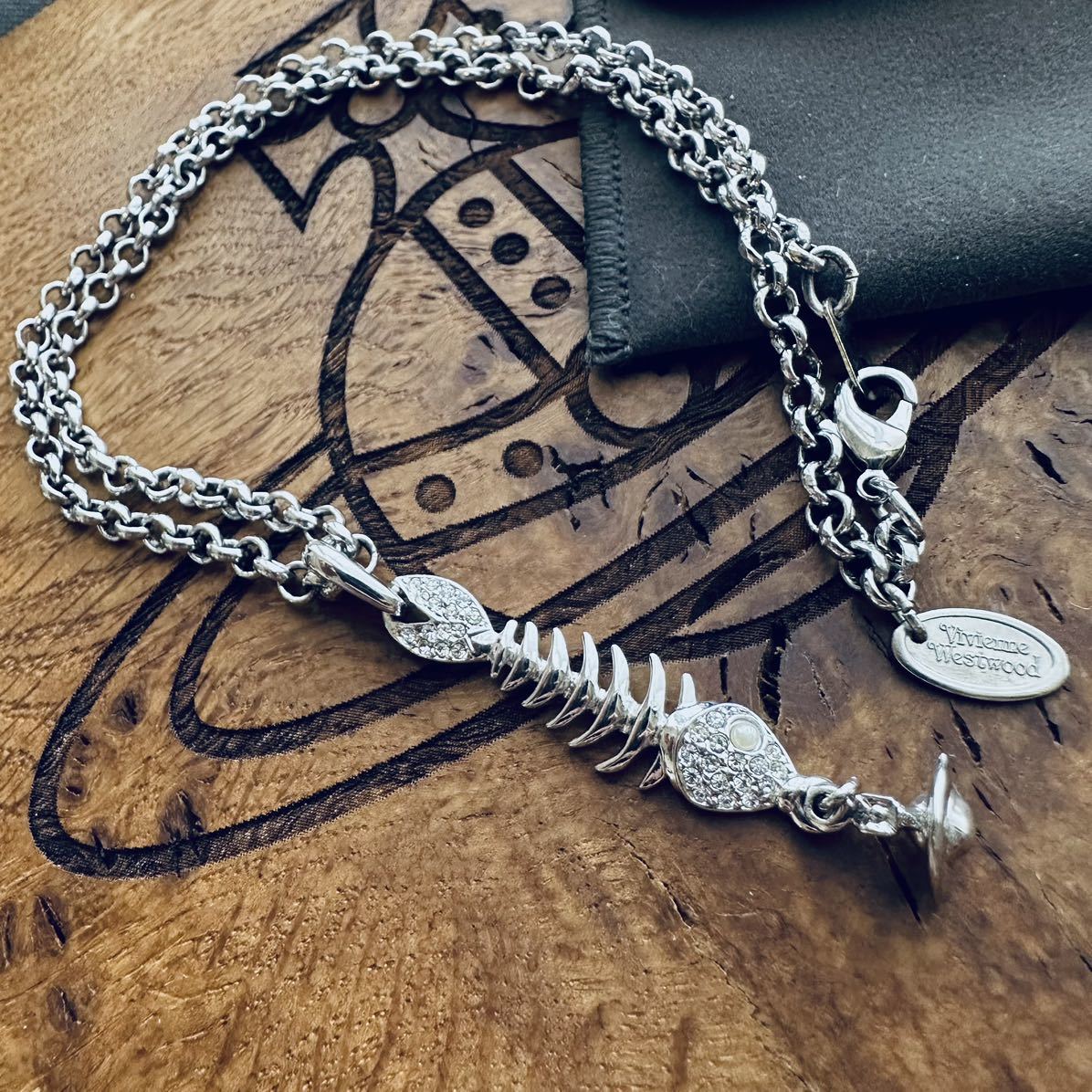 レア/極美VivienneWestwood オーブ/フィッシュボーンネックレス