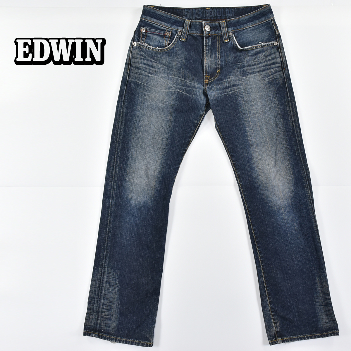 EDWIN エドウイン EDGELIBE BLUE TRIP エッジライン ★ 日本製 503 (EG503) ストレッチ デニム ジーンズ パンツ インディゴ メンズ 31_画像1