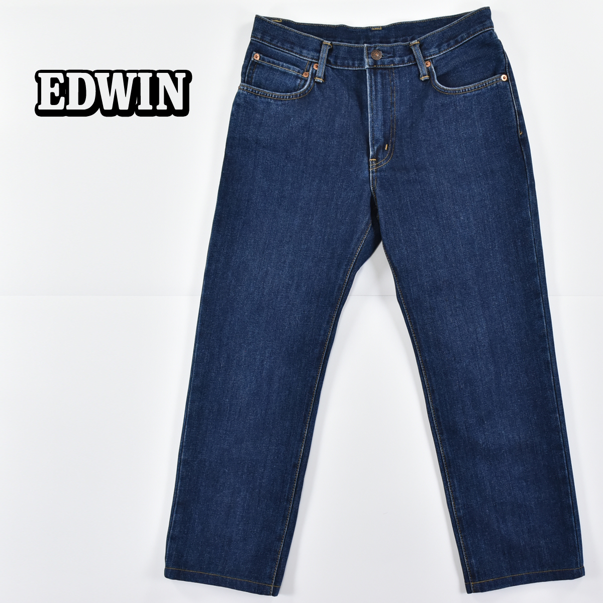 Эдвин Эдвин ★ Сделано в Японии ED503 Регулярные джинсовые брюки с прямыми джинсами индиго мужчины 29