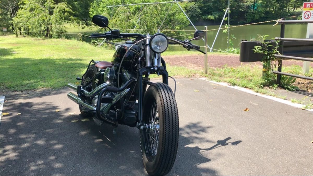 ハーレー純正スプリンガー用 ワンオフ ハンドルバー(中古)