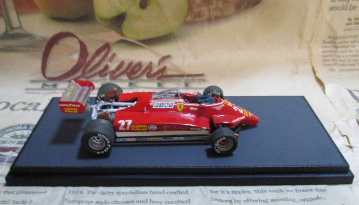 ★レア絶版*HI-FI*1/43*Ferrari 126C2 #27 1982*Gilles Villeneuve*フェラーリ≠BBR_画像6