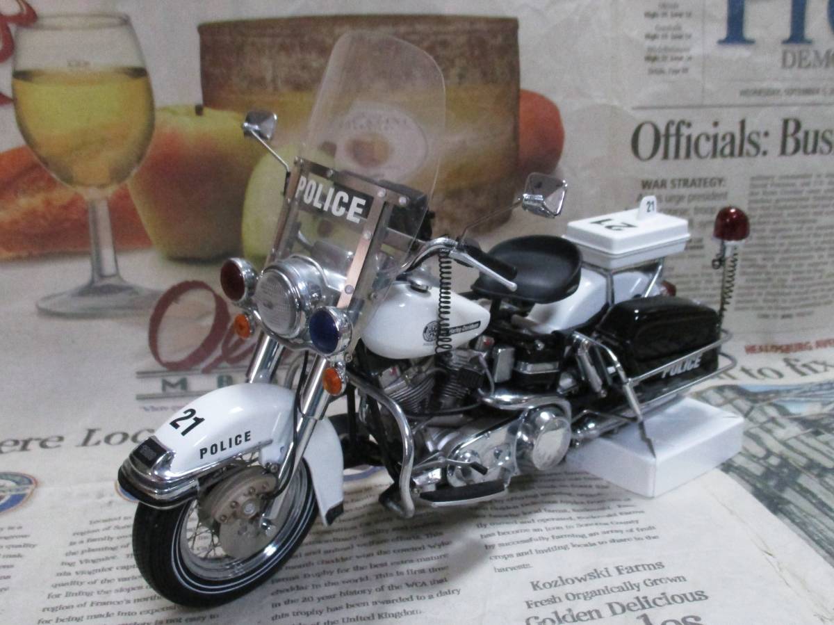 ☆激レア絶版★フランクリンミント*ハーレー*1/10*1976 Harley-Davidson Electra Glide Police Cycle*白バイ