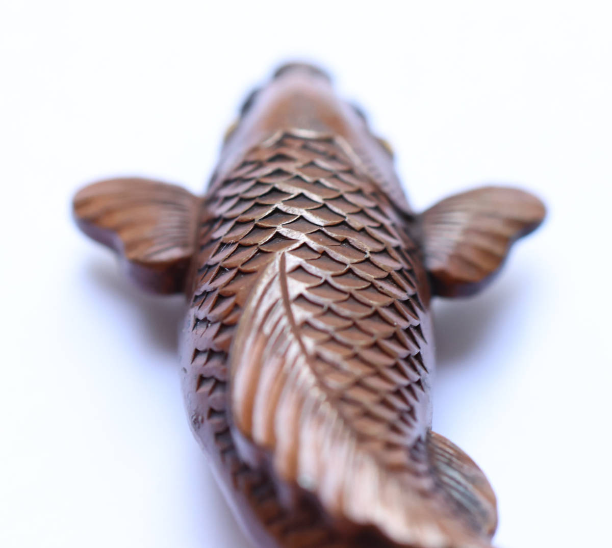 絶品！ 古美術 金工 彫金 素銅 江戸時代 目貫 一対 鯉 目抜き 金具 刀