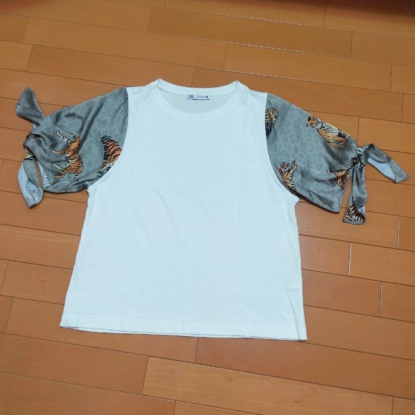 【L】美品！ZARA★ザラ★半袖★プリント★トラ柄★タイガー★Tシャツ★オシャレ