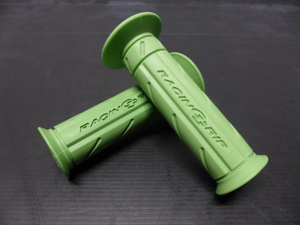 ★即決★ポッシュ製 汎用 レーシンググリップ ライムグリーン ☆新品 ハンドルグリップ RACING GRIP Lime Green POSH_画像1