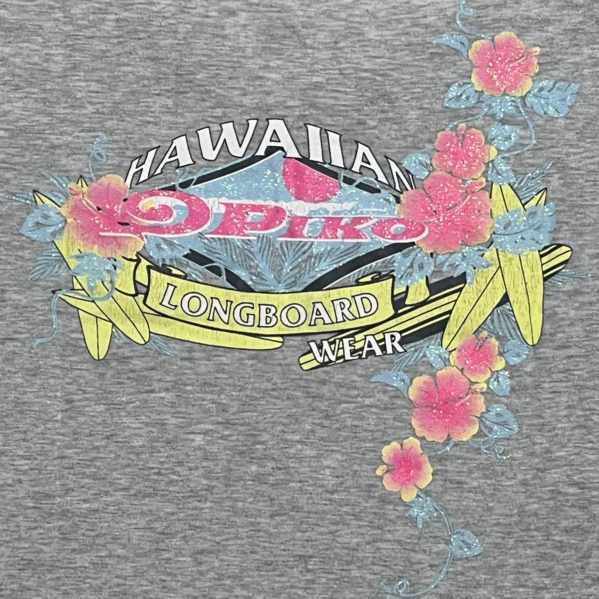 大特価セール中 Piko ピコ◆ハワイアン 半袖 Tシャツ グレー系 M 即発送 トップス ロゴTシャツ
