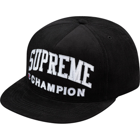 即決 supreme champion 5 panel cap black-