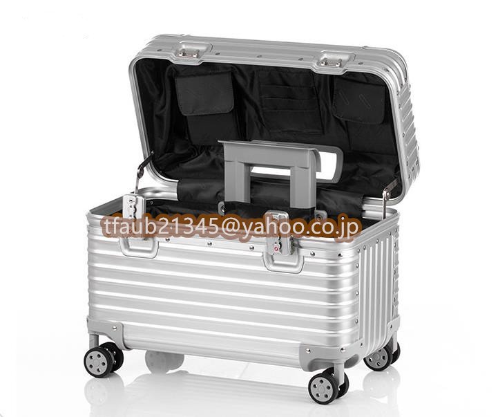 アルミスーツケース 22インチ チタンゴールド 小型 アルミトランク 旅行用品 TSAロック キャリーケース キャリーバッグ_画像3