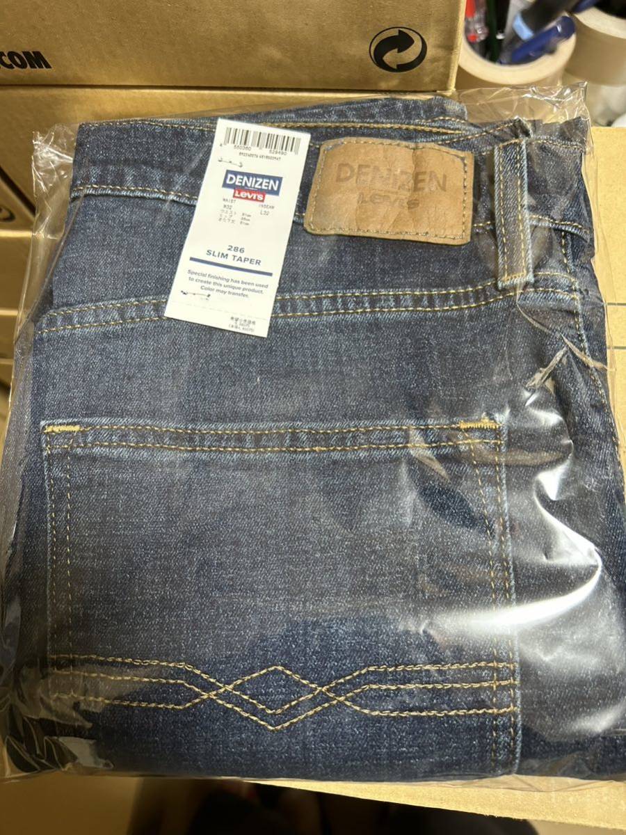 ラスト1点 新品 リーバイス 286 スリム テーパード ジーンズ W32 L32 ストレッチ デニムパンツ ジーパン Levi's デニゼン 送料無料_画像1