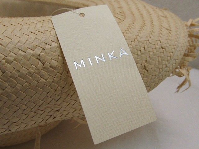 MINKA レザーリボン付き テンガロンHAT ナチュナル / ストローハット