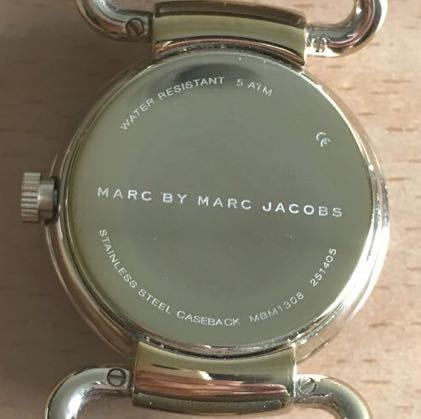 772-0101 MARC BY MARC JACOBS マークバイマークジェイコブス レディース腕時計 革ベルト クオーツ MBM1308 電池切れ 動作未確認 の画像7