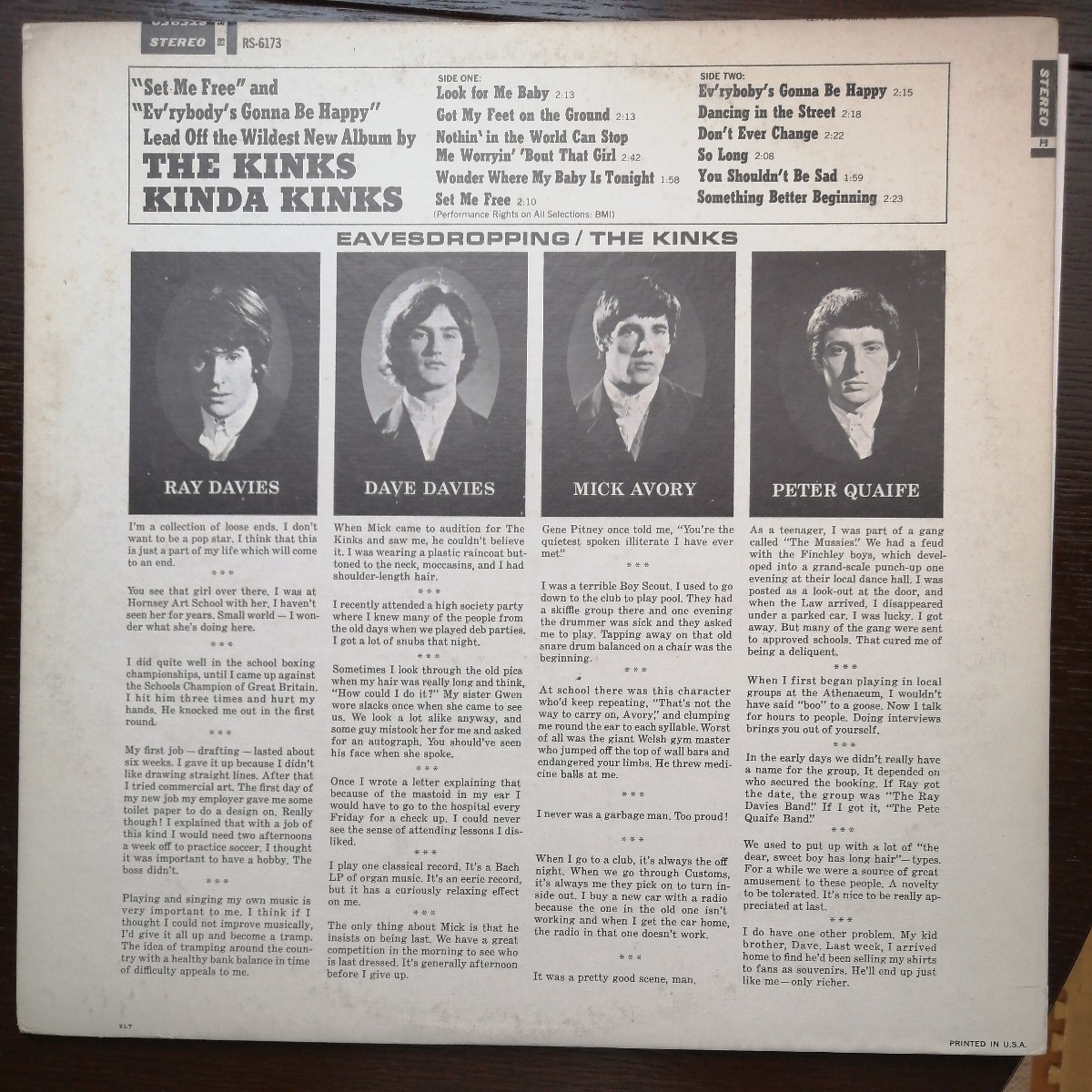 US original 米 オリジナル kinks kinda キンクス record レコード LP アナログ vinyl_画像7