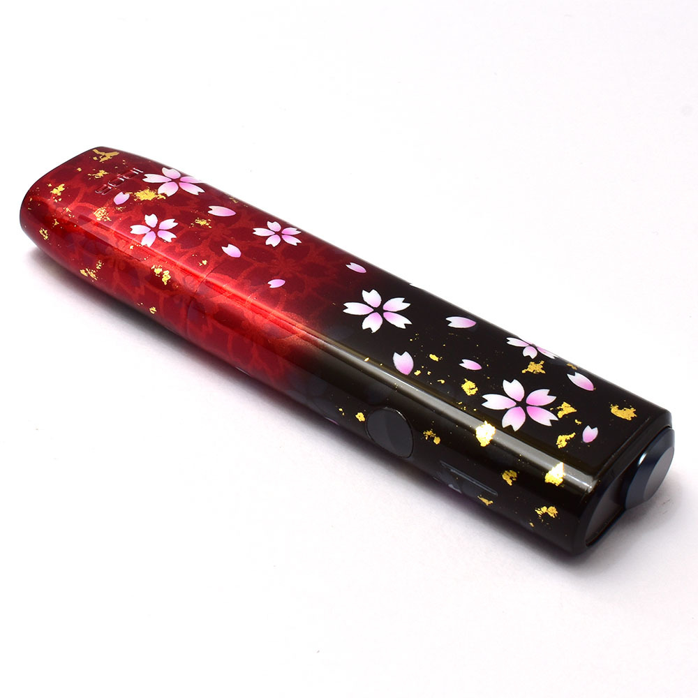 アイコス イルマワン オーダー制作 桜柄金箔入り レッドブラック アイコス イルマワン オーダー制作 桜柄金箔入り レッドブラック