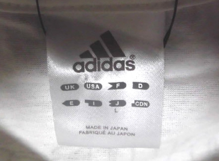 adidas アディダス GATAS BRILHANTES H.P.ガッタス ブリリャンチス エイチピー Tシャツ WH L 日本製 紙タグ付未使用品 ハロプロ フットサルの画像5