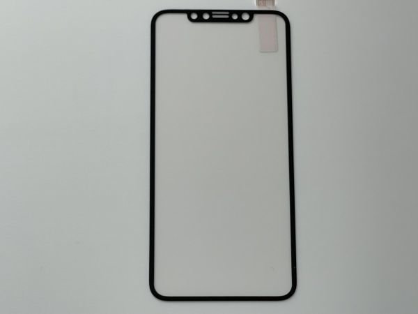 iPhone XS MAX 6.5インチ 枠黒色 全面保護 フチ割れ防止 ソフトエッジ 強化ガラス 液晶保護フィルム 2.5D K546の画像2
