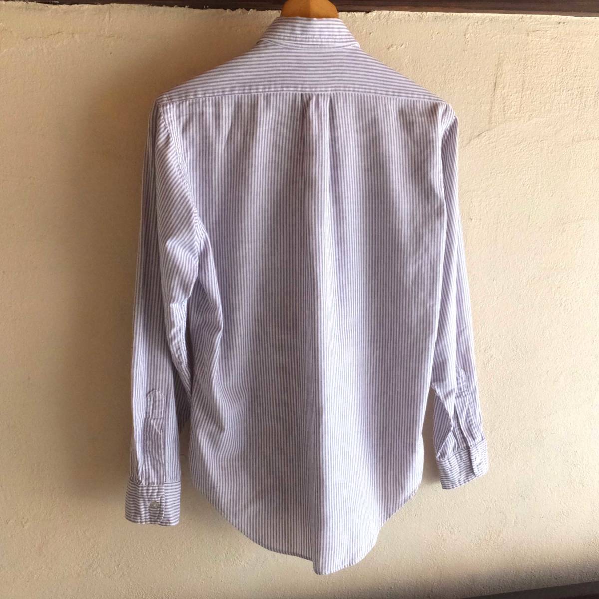  Ralph Lauren button down long sleeve shirt purple stripe size 18 90S Vintage old clothes boys size (XL?)RALPH LAUREN