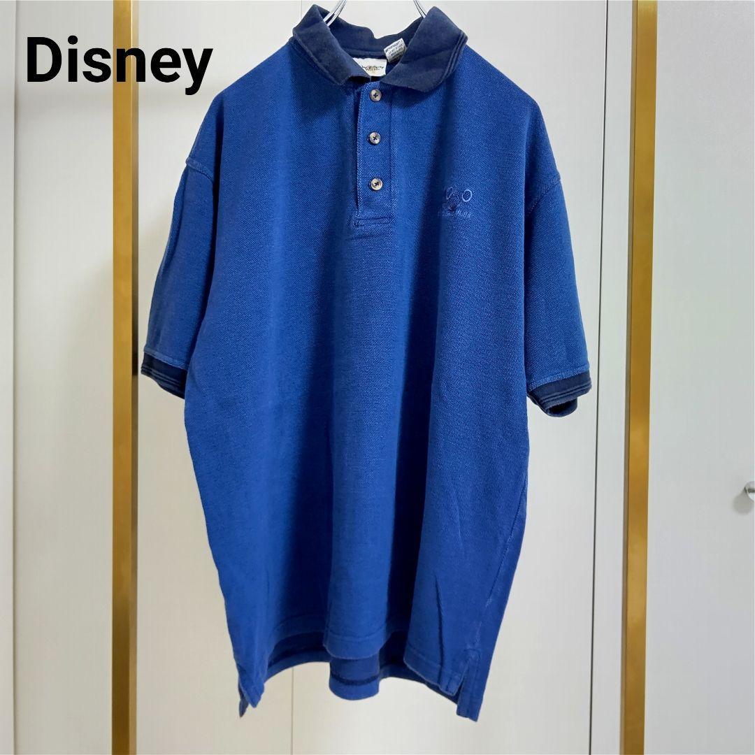 Disney/ディズニー/L/ネイビー/ポロシャツ_画像1
