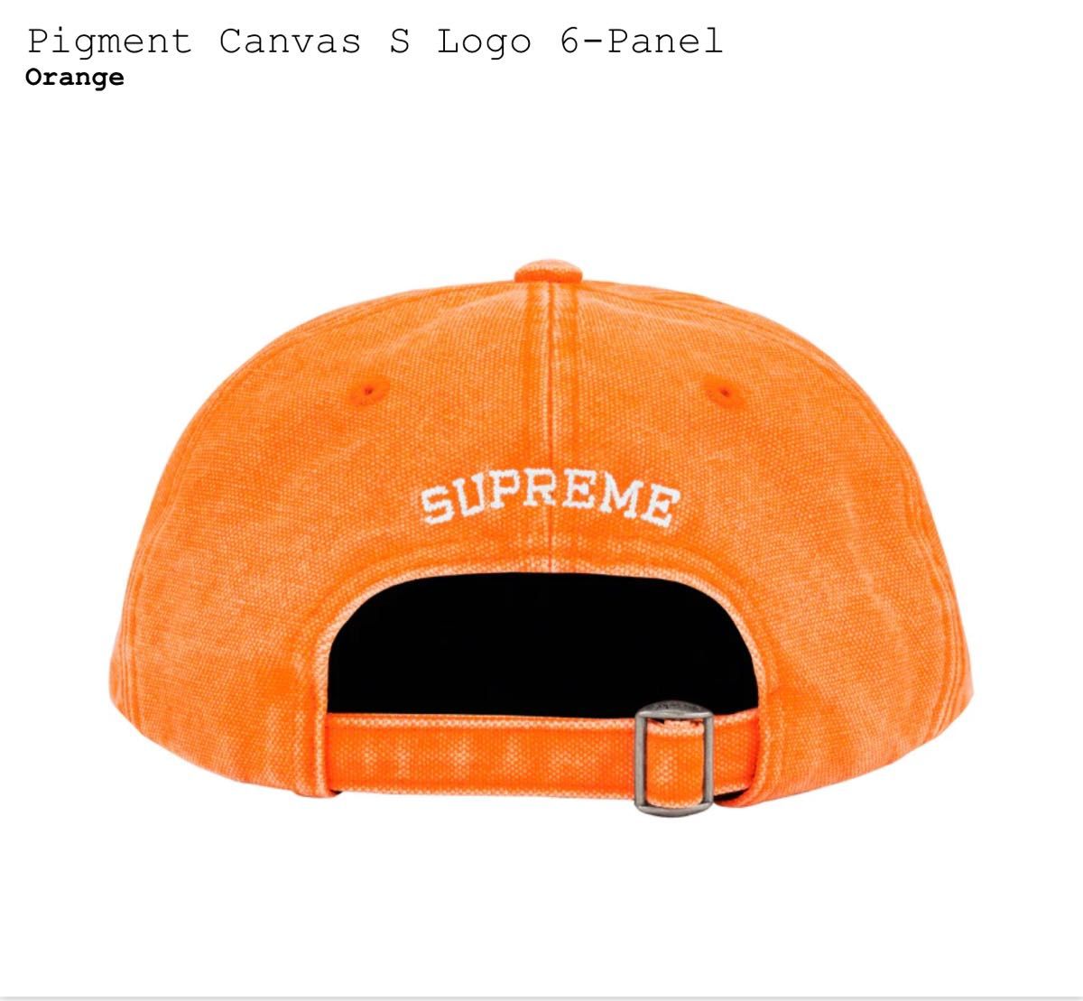 Supreme Pigment Canvas S Logo 6-Panel "Orange"