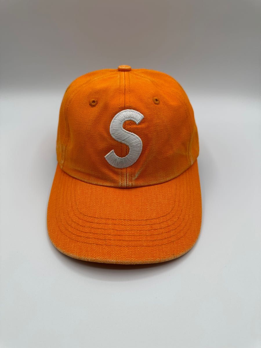 Supreme Pigment Canvas S Logo 6-Panel "Orange"