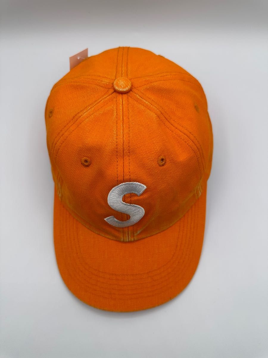 Supreme Pigment Canvas S Logo 6-Panel "Orange"