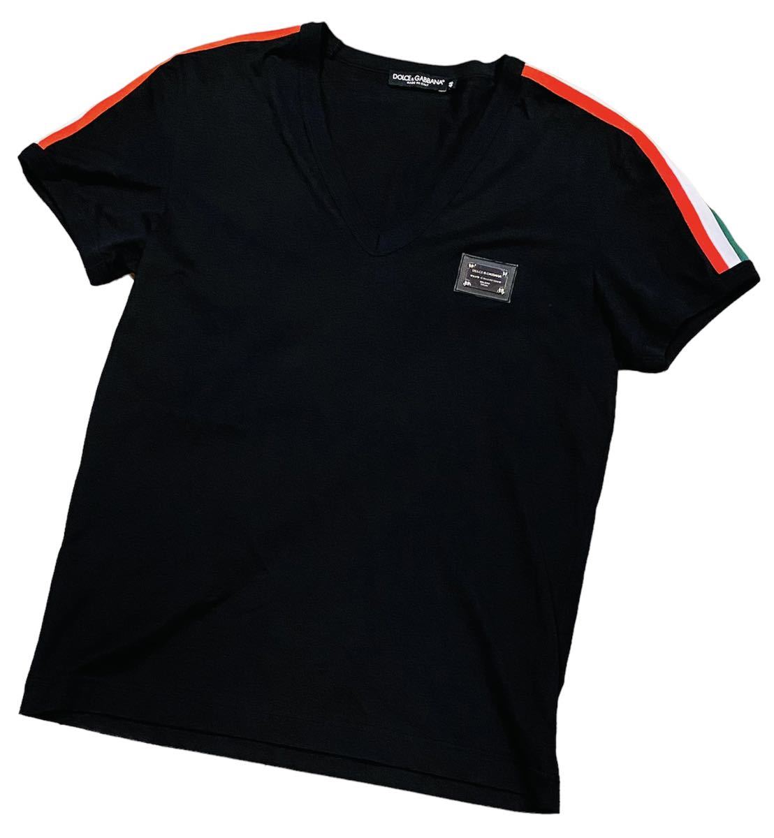 入手困難】DOLCE & GABBANA Tシャツ 48 黒 ドルガバ 希少品 入手困難】DOLCE & GABBANA Tシャツ 48 黒 ドルガバ 希少品