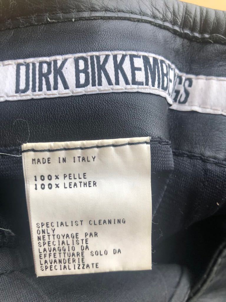 DIRK BIKKEMBERGS ダーク ビッケンバーグ レザーパンツ 44 黒 AW 1999 