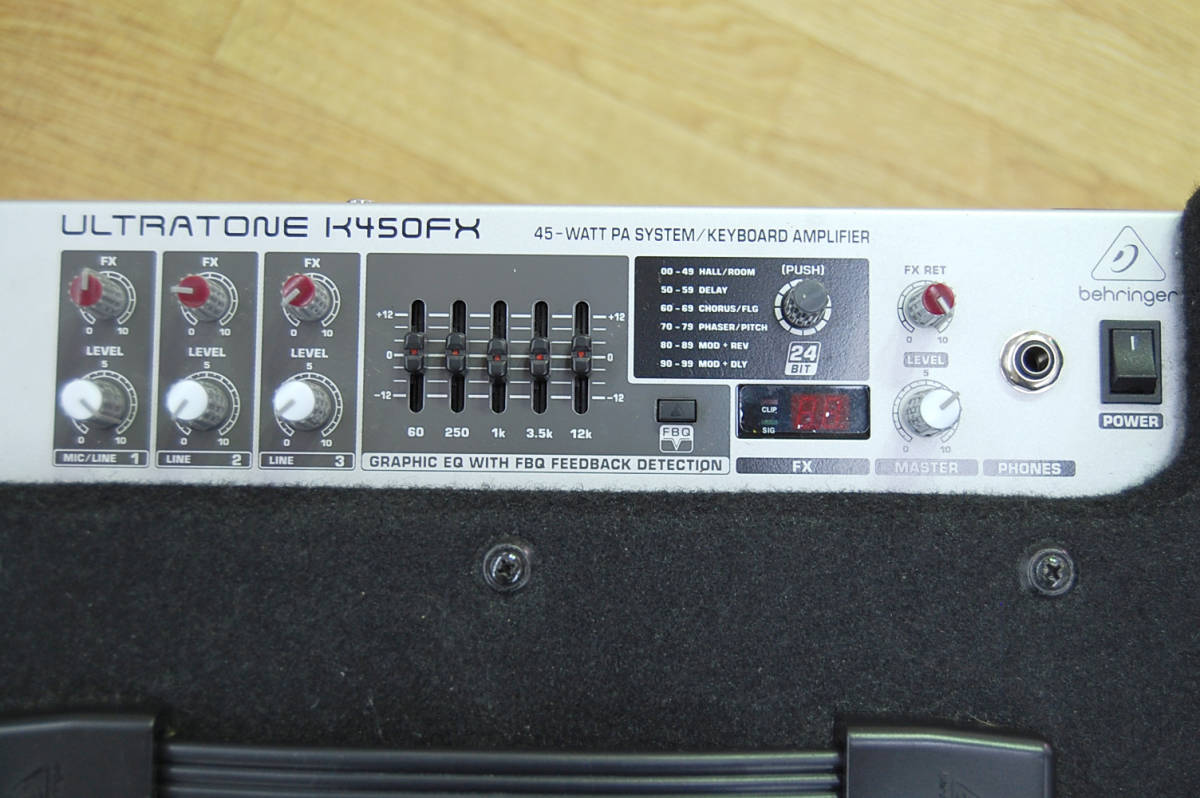 BEHRINGER キーボードアンプ ULTRATONE K450FX ミキサー内蔵 マイク入力 ベリンガー 札幌_画像4