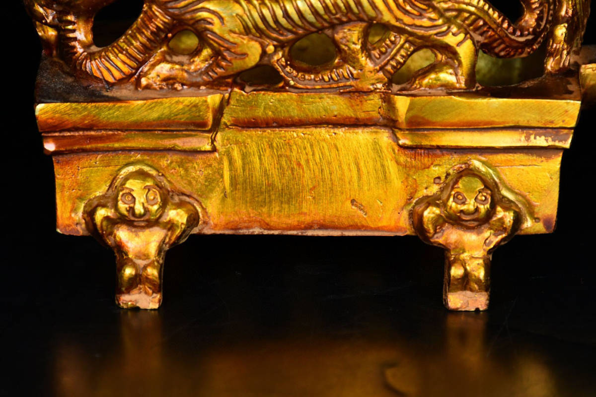 館蔵珍品 戦 青銅製 塗金 酒器』置物 賞物 貴重物品 収蔵品 中国古美術
