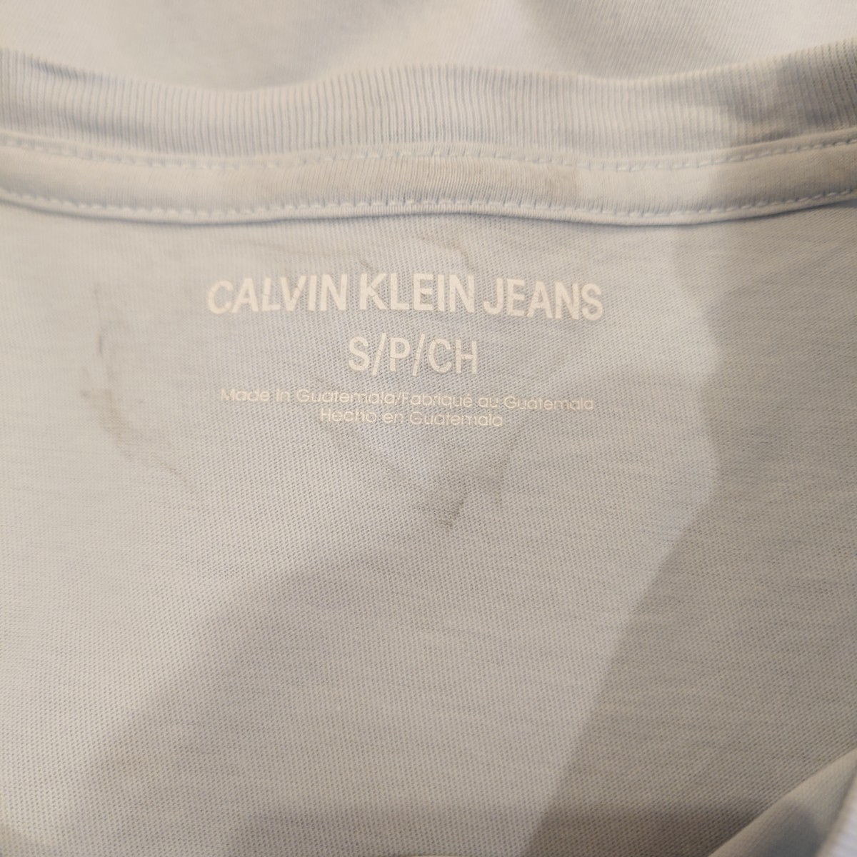 カルバンクライン　CalvinKlein Tシャツ 水色　ロゴT /Y1673_画像7
