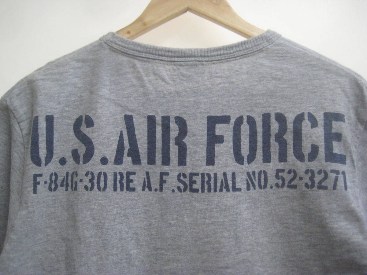 一点物!! AVIREX アヴィレックス ミリタリープリントTシャツ ポケットTシャツ U.S.AIR FORCE サイズ L_画像3