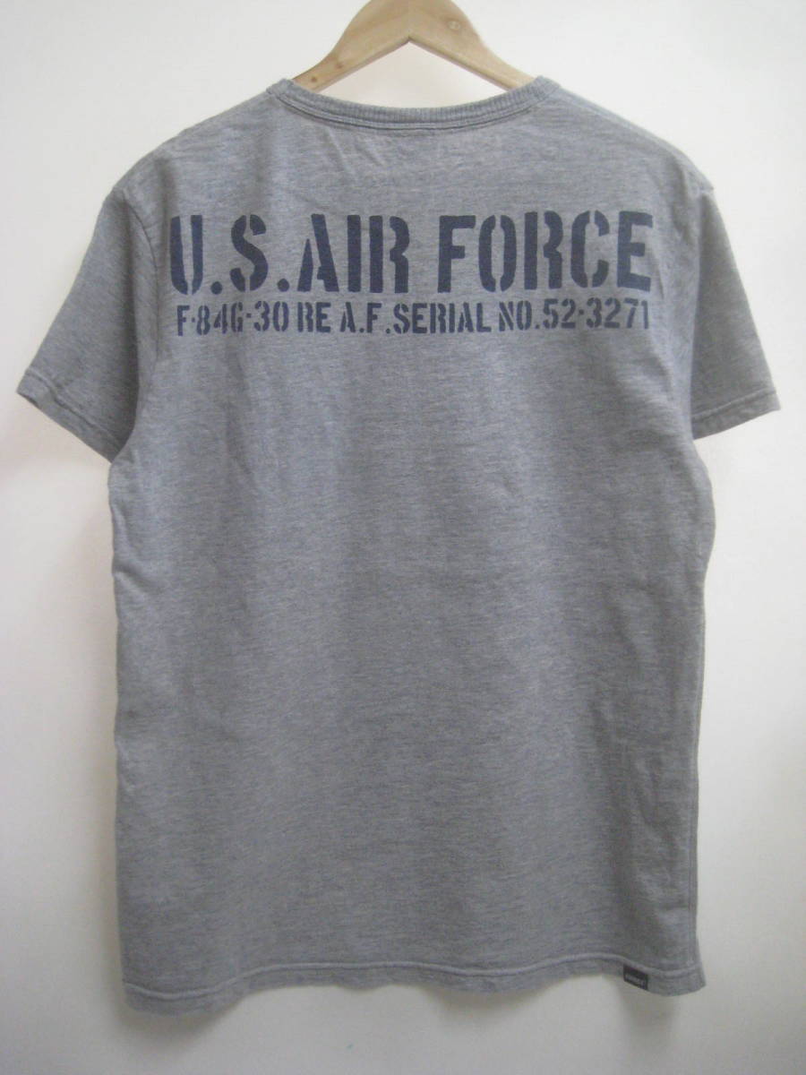 一点物!! AVIREX アヴィレックス ミリタリープリントTシャツ ポケットTシャツ U.S.AIR FORCE サイズ L_画像2