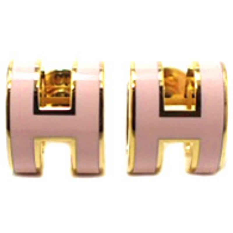 （お得な特別割引価格） HERMEエルメス ミニポップHピアスROSE H608002F GOLD色金具 DRAGEE イヤリング、ピアス