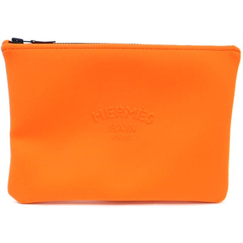 HERMES エルメス ネオバンMM ポーチ ORANGE NOIR H103312M