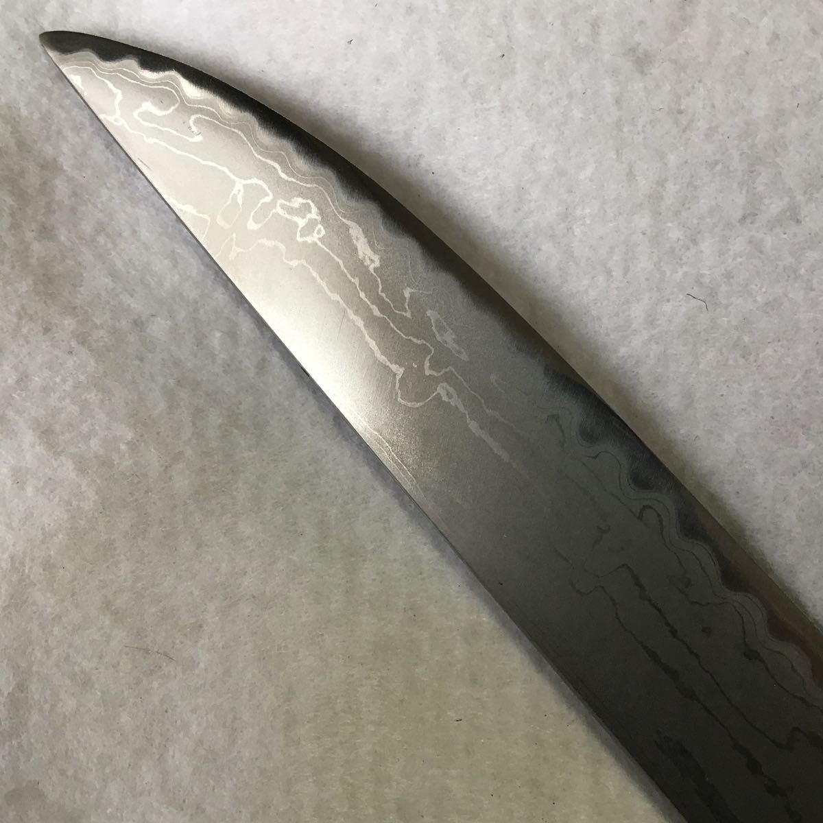新品 土佐打刃物》剣鉈別注品・白鋼ダマスカス(218mm)両刃剣鉈 新品 土佐打刃物》剣鉈別注品・白鋼ダマスカス(218mm)両刃剣鉈