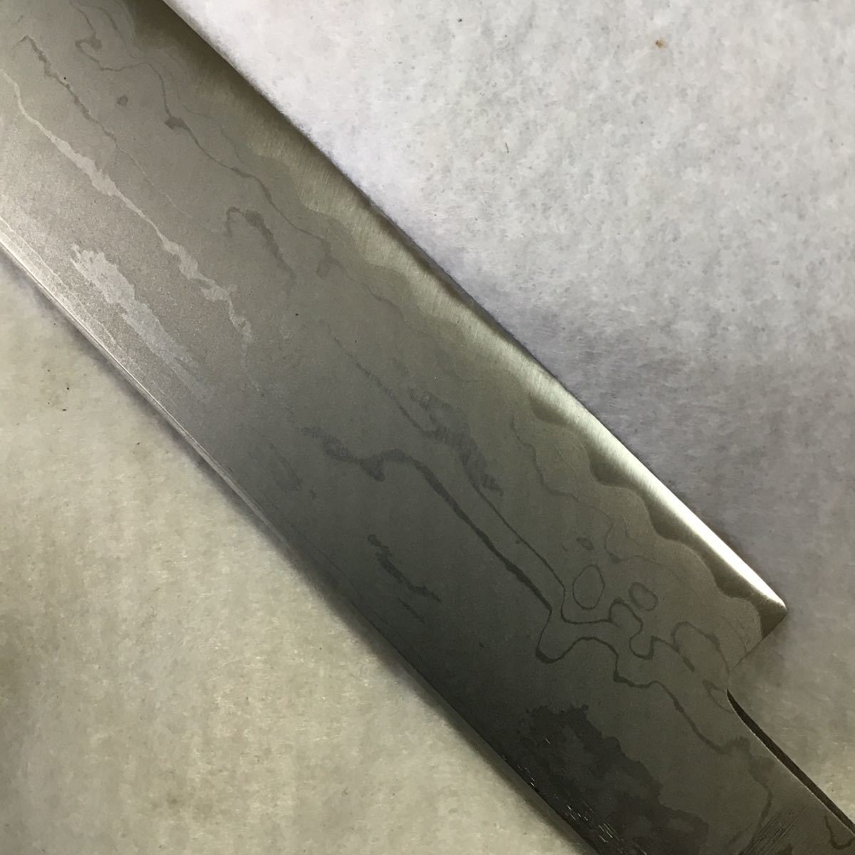 新品 土佐打刃物》剣鉈別注品・白鋼ダマスカス(218mm)両刃剣鉈 新品 土佐打刃物》剣鉈別注品・白鋼ダマスカス(218mm)両刃剣鉈